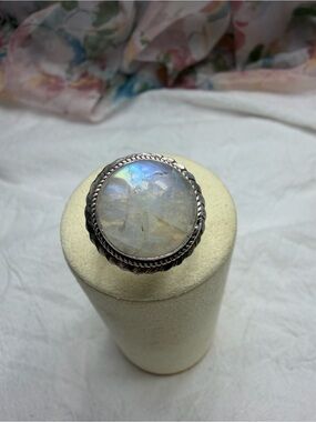 Sterling silver Rainbow Quartz ring #27str